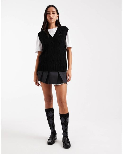 Fred Perry Black – strickpullunder