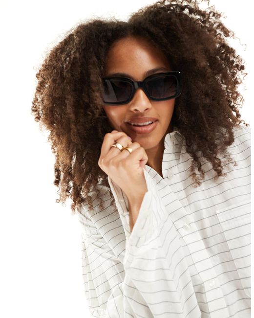 A.J. Morgan Brown Rectangle Sunglasses