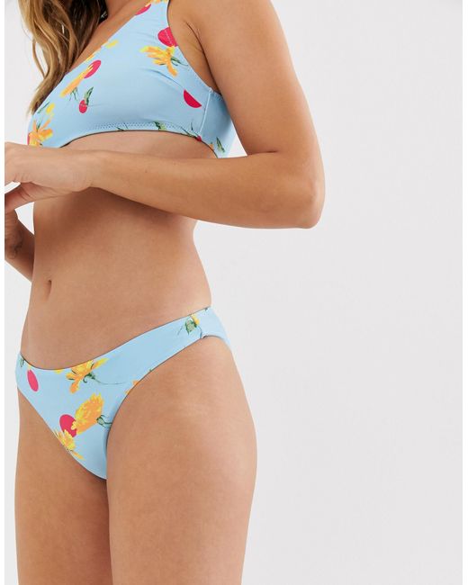blue floral bikini bottoms
