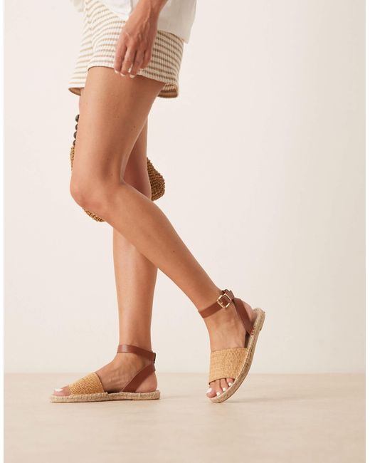 ASOS Natural Jilly Espadrille Sandals