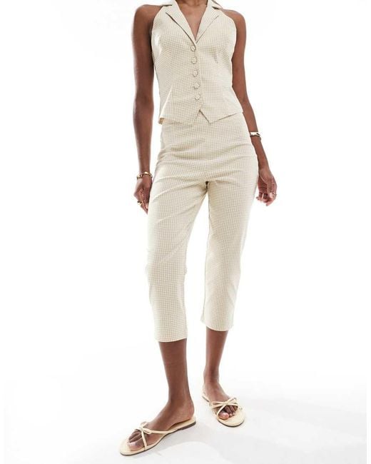 Miss Selfridge Natural Tailored Capri Co-ord