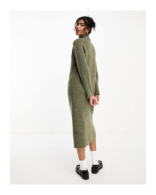 SELECTED Green Femme High Neck Knitted Maxi Dress