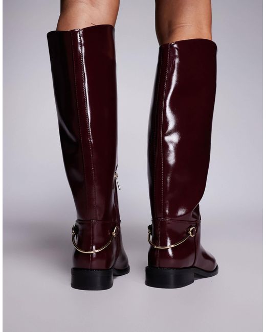 River Island Purple Riding Knee Boots