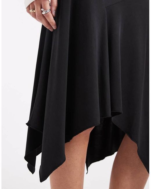 Cotton On White Sandy Asymmetric Midi Skirt