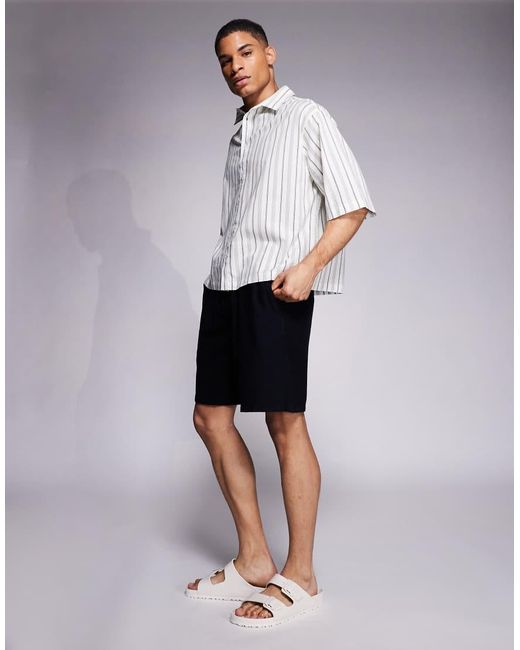 ASOS White Boxy Regular Shirt for men