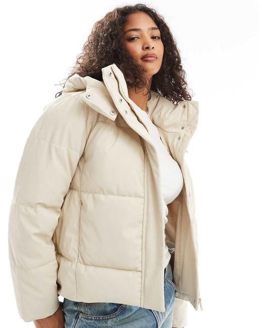 Vero Moda Natural Short Coated Padded Jacket