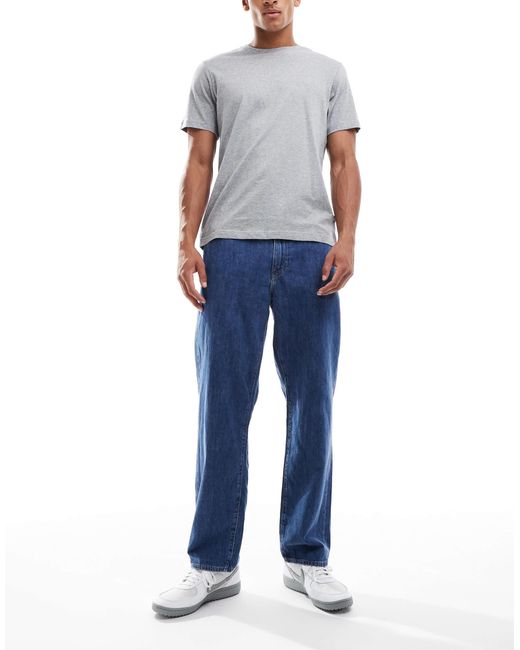 Levi's – 568 – locker sitzende, leichte straight jeans aus baumwoll-leinenmix in Blue für Herren