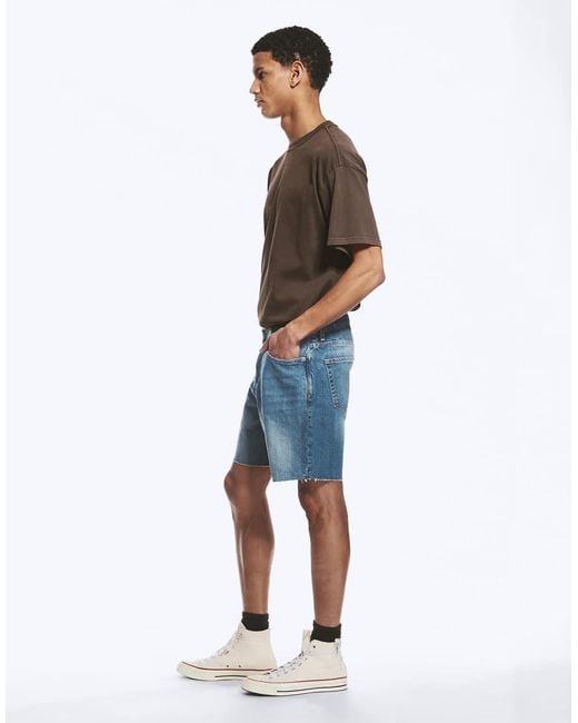 Weekday Blue Oversized Denim Shorts for men