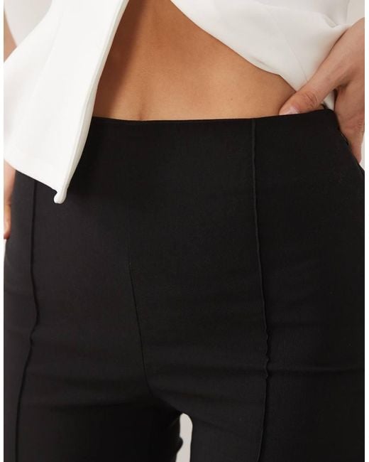 ASOS Natural Bengaline Side Slit Capri Pants