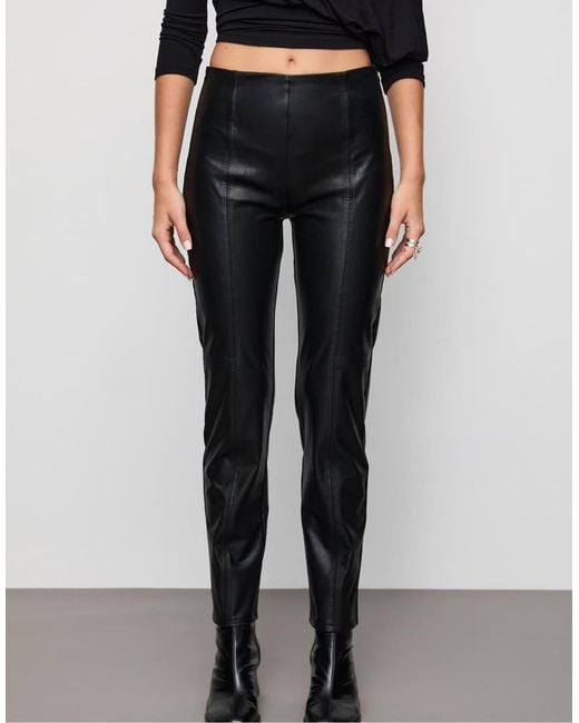 Stradivarius Black Faux Leather Leggings