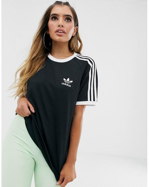 adidas adicolor 3 stripe t shirt