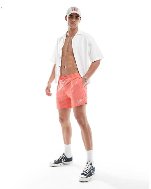 Speedo Pink Swim Shorts Essential 16" Swim Shorts for men