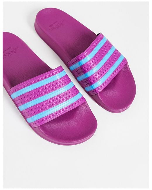 adidas Originals Adilette - Slippers in het Roze voor heren | Lyst NL