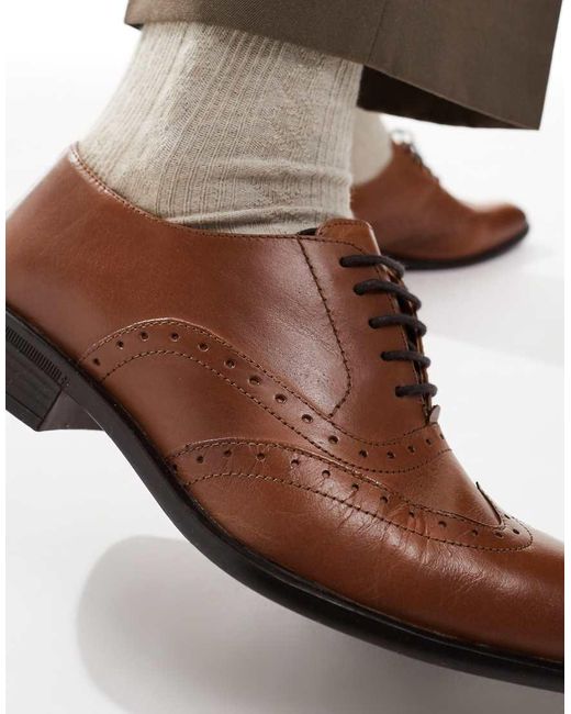 Scarpe Brogue Stringate Marroni di River Island in Brown da Uomo