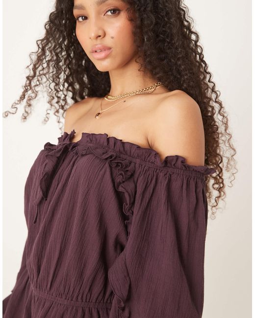 ASOS Purple – baumwoll-minikleid