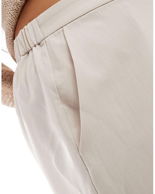 ASOS White Asos Design Curve Wide Leg Dad Trouser