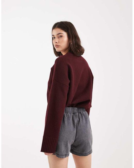 Joggers Cortos Vaqueros Grises De ASOS de color Red
