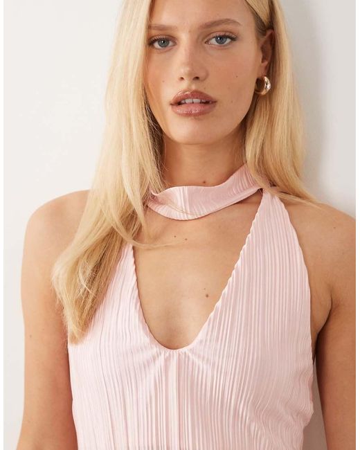 ASOS Natural Halter Top With Tie