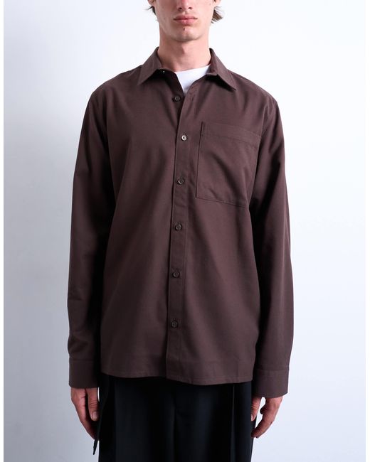 Topman – regular-fit-flanellhemd in Brown für Herren