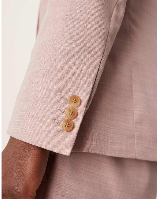 ASOS Pink Wedding Skinny Suit Jacket for men
