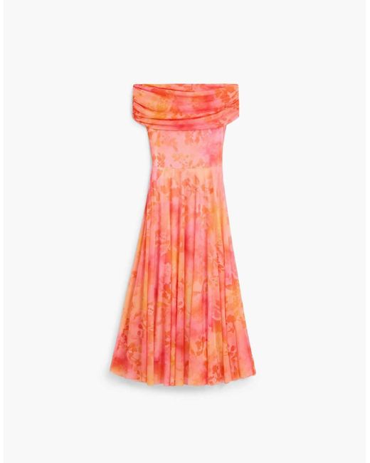 Desigual Red Maxi Mesh Dress