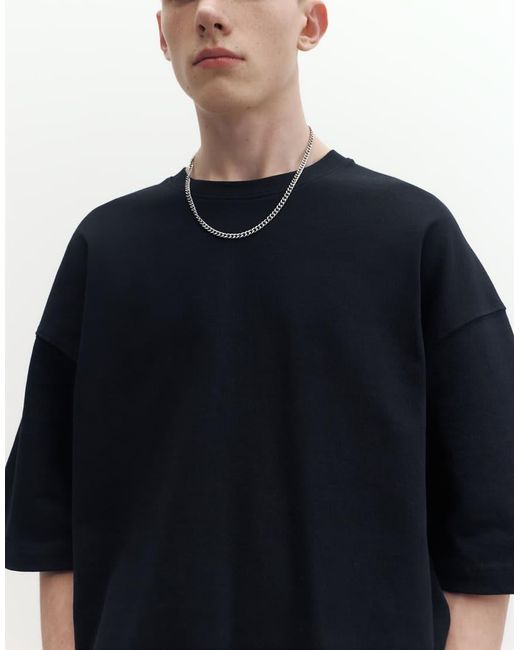 Pull&Bear Blue Loose Fit T-shirt for men