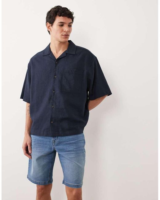 Threadbare Blue Denim Shorts for men