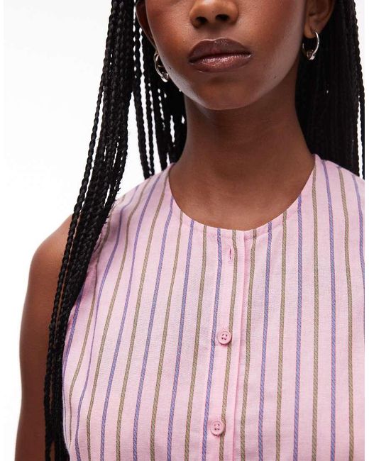 TOPSHOP Red Stripe Romper