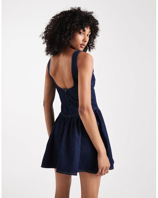 Miss Selfridge Blue – jeans-minikleid