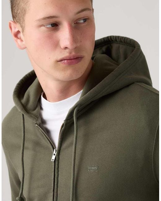 Levi's Green The Original Hm Zip Up Fog for men