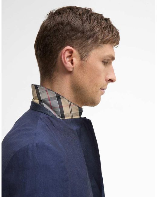 Barbour Blue Willowtree Linen Blend Blazer for men