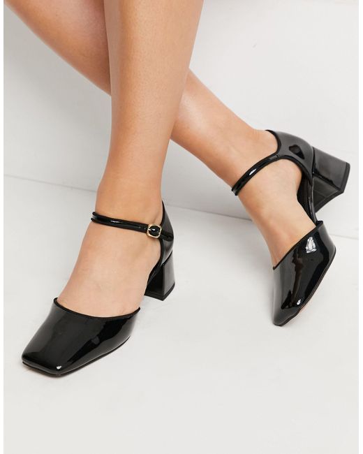 Asos Design Wide Fit Placid High Block Heels In Black | ModeSens