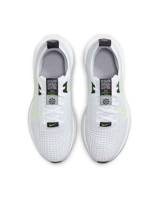 Nike White Interact Run Sneakers for men
