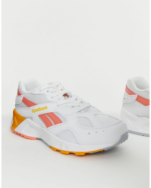 reebok aztrek sneakers in white