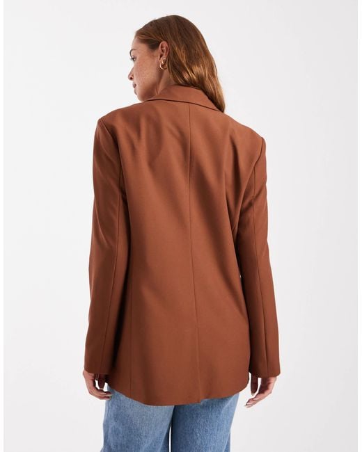 ASOS Brown Tailored Relaxed Blazer