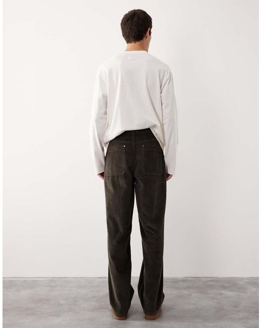 ASOS COLLECTIVE Brown Straight Fit Cord Co-ord Trouser for men