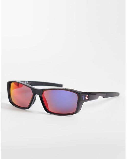 Under Armour Sunglasses Blue Under Armour Fanatical Rectangular Sunglasses With Lenses for men