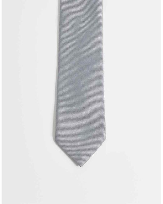 ASOS White Plain Satin Tie for men