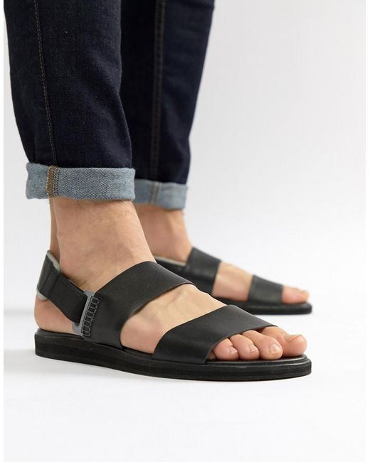 Camper Spray Leather Sandals In Black for men