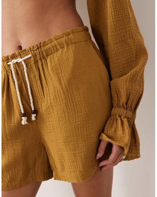 ASOS Natural Pull On Shorts