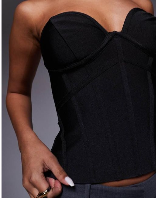 ASOS Blue Bandage Bust Cup Strapless Corset Top