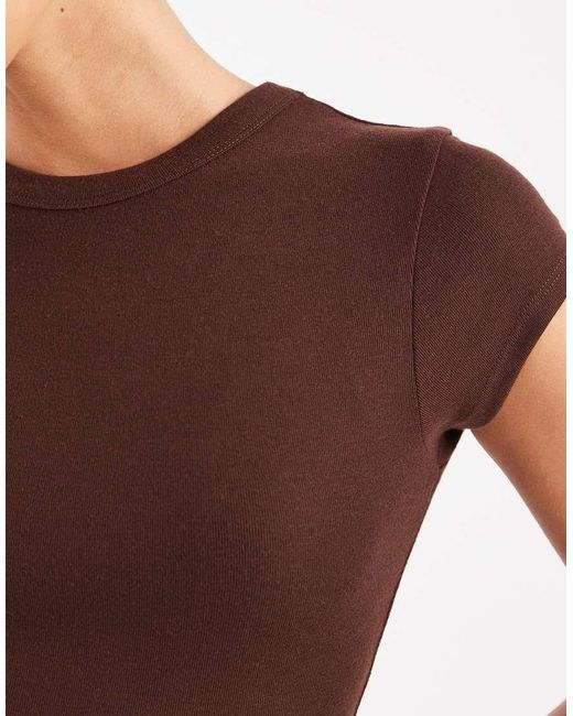 ASOS Brown Soft Longline Baby Tee