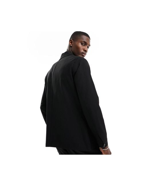 SELECTED Black Hybrid Suit Jacket for men