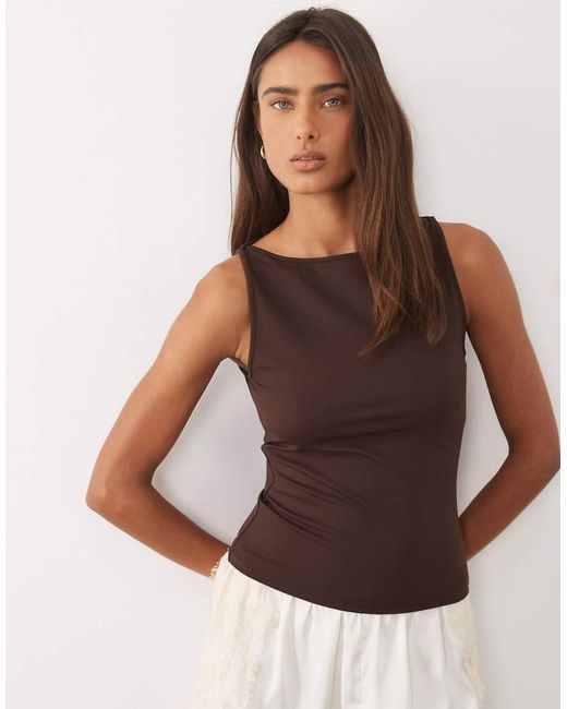 Canotta di Mango in Brown