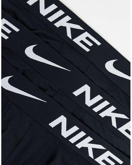 Pack De 3 Calzoncillos Bóxer Negros Básicos De Microfibra Dri-Fit De Nike de hombre de color Blue