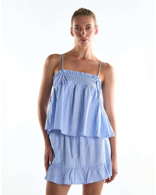 Collective The Label Blue Peplum Mini Skirt