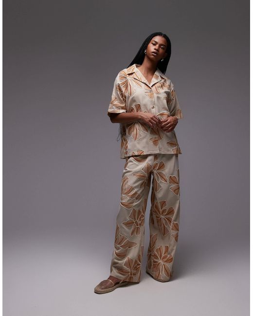 TOPSHOP Brown – freizeithemd