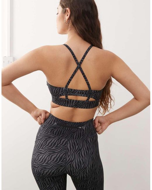 OOSC Blue Medium Support Infinite Sports Bra