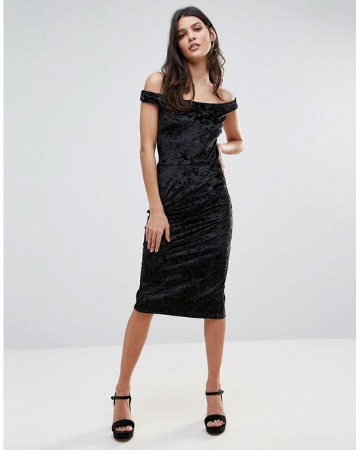 black velvet dress off shoulder