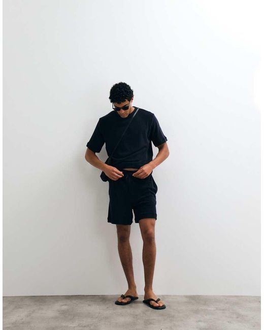 ARKET Blue Soft Terrycloth Shorts for men